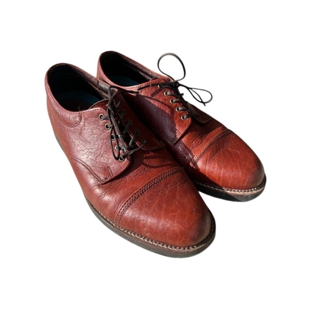 HS Trask Lace Up Mens Bison Leather Dress Shoes Oxfords Brown 11.5M